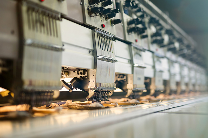 Linka na výrobu strojů pro textilní průmysl